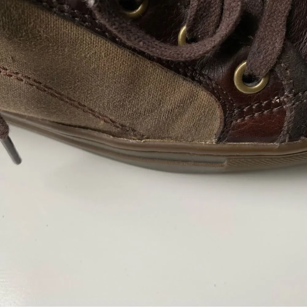 Frye Justin Low lace up sneaker leather canvas size 9 - Picture 10 of 12